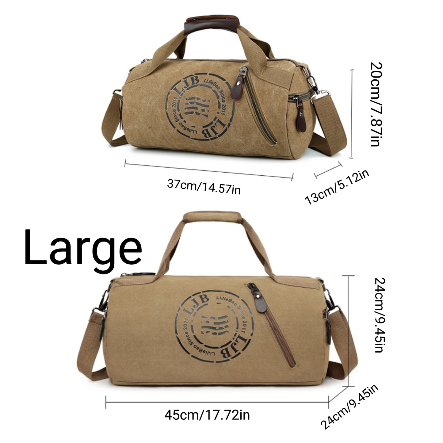 Wear-resistant Canvas Messenger Bag for Men, Travel Shoulder Bag