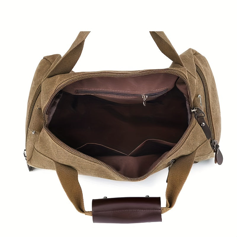 Wear-resistant Canvas Messenger Bag for Men, Travel Shoulder Bag